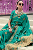 Viridian Green  Banarasi Handloom Saree - women's fashion mart