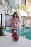 Royal Mirror Work Kurti Palazzo Set For Women