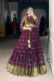 Kalamkari Printed Poly Cotton Zari Weaving Work Designer Gown