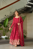 Wedding Designer Embroidered Zari Sequins Work Gown
