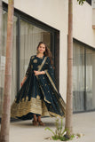 Elegance Rich Sequins Embroidered Work Designer Wedding Gown