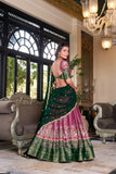 Kanchipuram Silk Lehenga Set With Zari Weaving & Georgette Dupatta