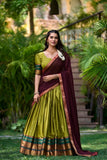 Elegant Traditional Zari Border Lehengas with Contrasting Dupattas Perfect for Festive & Wedding Occasions - women's fashion mart