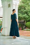 Stunning Beads Embroidery Work Beautiful Gown