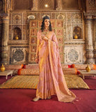 Elegant Designer Dusty Pink Georgette Silk Traditional Saree - women's fashion mart