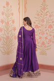 Designer Gown With Zari Sequins Elegance