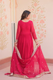 Stunning Designer Georgette Sequins Embroidered Beautiful Gown