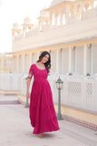 Embroidered Sequins Work Designer Women Gown - women's fashion mart