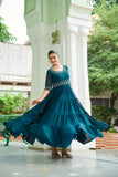 Stunning Beads Embroidery Work Beautiful Gown