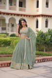 Designer Sequins Embroidered Lehenga Choli For Weddings And Festive Wear