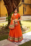 Ethereal Elegance Pure Chanderi Zari Woven Luxury Lehenga Set