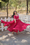 Stunning Beads Embroidery Work Beautiful Gown