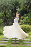 Gamthi Work Exclusive Navratri Cotton Gown - women's fashion mart