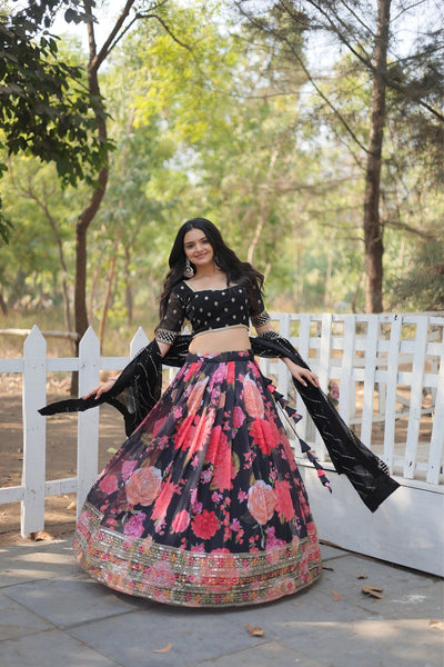 Wedding New Digital Printed Georgette Lehenga Choli - women's fashion mart