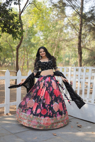 Wedding New Digital Printed Georgette Lehenga Choli - women's fashion mart