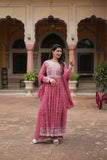 Faux Georgette Sequins With Thread Embroidered Kurti Sharara Dupatta Set For Women