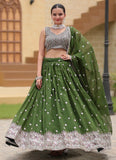 Designer Green Classic  Lehenga Choli Set - women's fashion mart