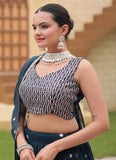 Designer Dark Grey Classic  Lehenga Choli Set - women's fashion mart