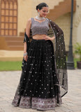 Designer Black Classic  Lehenga Choli Set - women's fashion mart