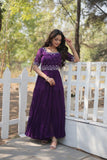 Stunning Beads Embroidery Work Beautiful Gown