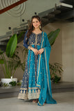 Stylish Sequins Embroidered Wedding Designer Gown