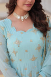 New Sequins Embroidery Work Anarkali Suit Set - women's fashion mart