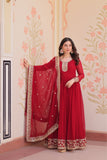 Stunning Designer Georgette Sequins Embroidered Beautiful Gown