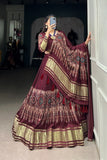 Gaji Silk Lehenga Choli With Digital Print And Lagadi Patta - women's fashion mart