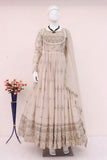 Majestic Metallic Foil Work Anarkali Gown -WOMEN FASHION M women's fashion mart