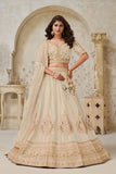 Crimson Elegance Minimalist Peacock And Leaf Motif Bridal Lehenga