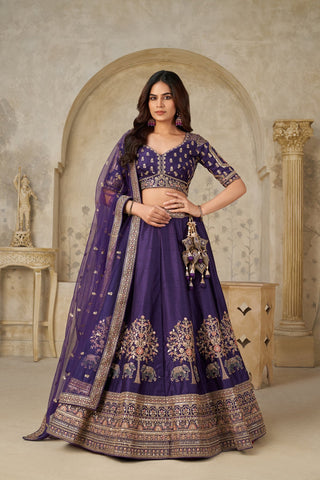 Ivory Grandeur Luxury Zari Embroidered Bridal Lehenga
