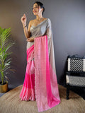 Zarocan Stone Cut Work Border Saree  women's fashion mart