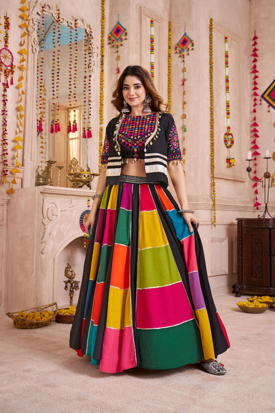 Black Stylish Designer Navaratri Lehenga Choli