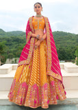 Cadmium Yellow Heavy Embroidered Designer Lehenga Set