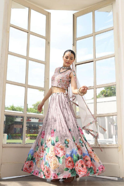 Beautiful Digital Print With Khatli Work Wedding Special Lehenga Choli -WOMEN FASHION L women's fashion mart