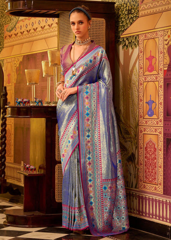 Lavender Purple Kanjivaram Saree