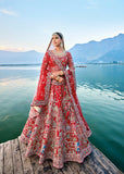 Bridal Red Heavy Embroidered Designer Lehenga