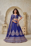 Crimson Elegance Minimalist Peacock And Leaf Motif Bridal Lehenga