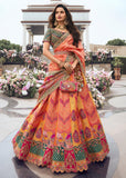 Salmon Peach Heavy Banarasi Bridal Lehenga