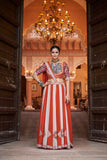 Orange Navratri Designer Embroidery With Mirror Work Lehenga Choli -WOMEN FASHION Default Title women's fashion mart