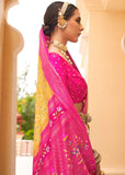 Yellow And Pink Woven Patola Soft Silk Saree