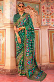 Elegant Green Traditional Printed Silk Saree - women's fashion mart