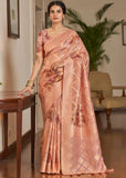 Classy Paech Woven Banarasi Tissue Organza Silk Saree With Digital Print