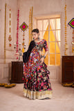 Black Kutchi Patch Work Designer Lehenga Choli