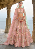 Blush Pink Heavy Embroidered Designer Lehenga