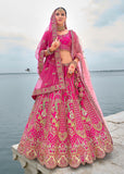 Wedding Pink Heavy Embroidered Designer Lehenga