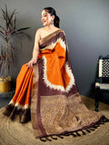 Soft Tussar Jacquard Print Pallu Saree