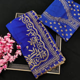 Faux Georgette Aari work saree -Georgette Saree Default Title women's fashion mart