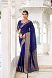 Chinon Saree With Zari Weaving Explore Acriine Ethnic Collection