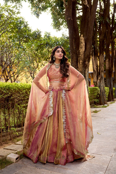 Carika Silk Designer Lehenga Choli Set With Embroidered Dupatta For Women